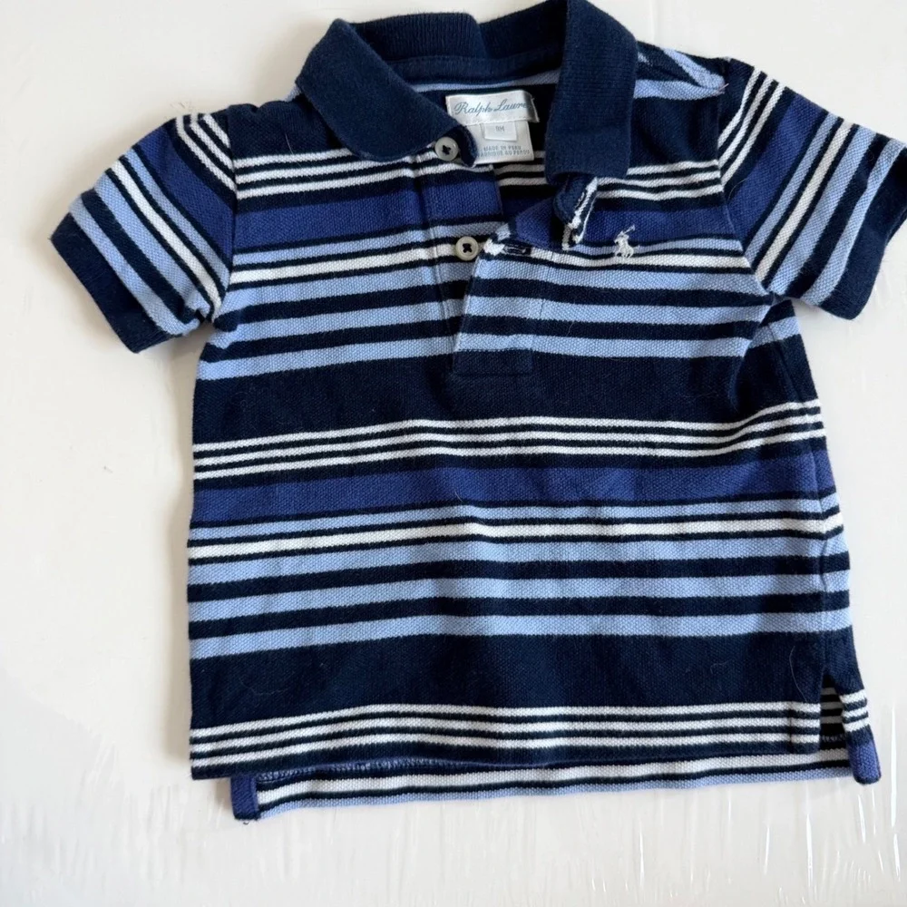 Ralph Lauren Baby Striped Polo Size 9 Months